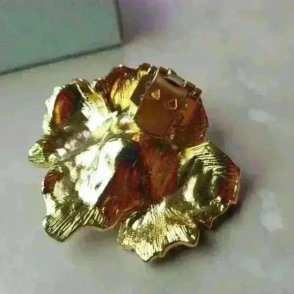 Bluette vintage Gold flower shoes clips - Picture 7 of 12